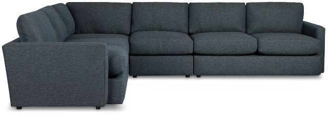 Noah Dark Blue Fabric Medium Two-arm Sectional