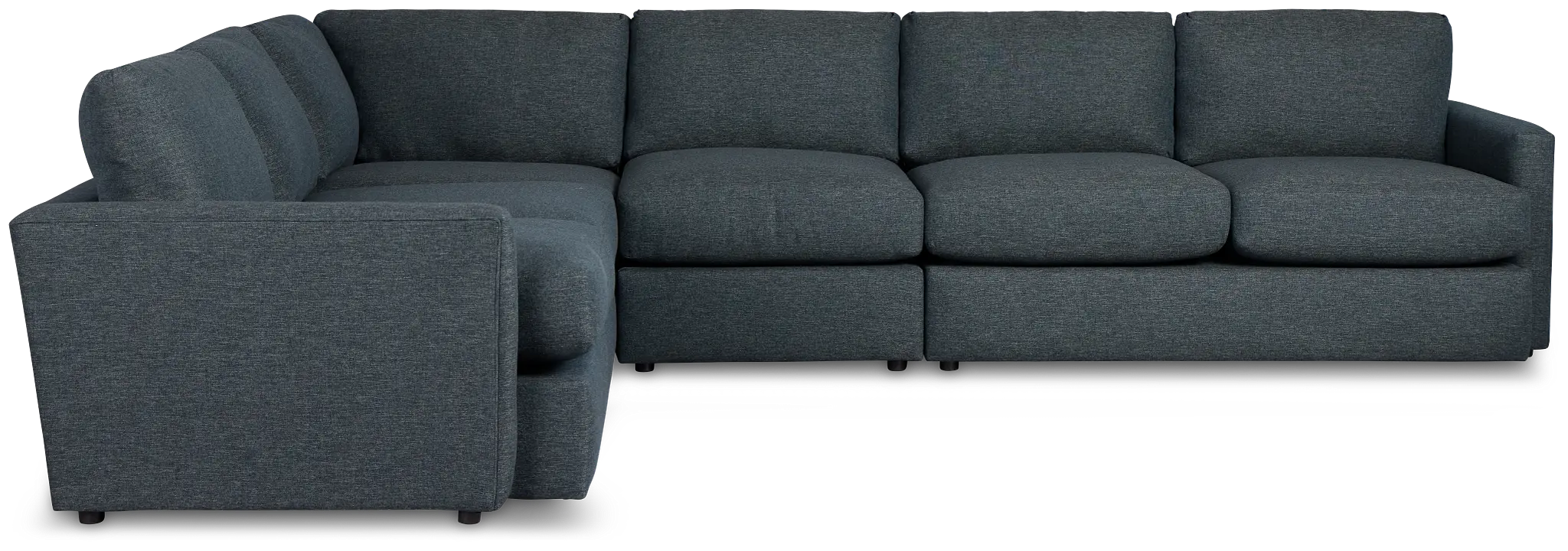 Noah Dark Blue Fabric Medium Two-arm Sectional Noah Dark Blue Fabric Medium Two-arm Sectional