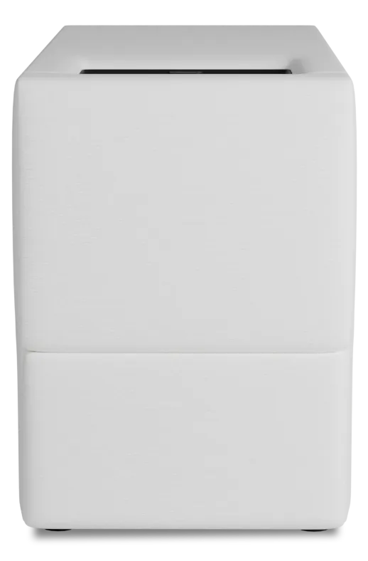 Citymod White Fabric Itable Media Console With Storage Drawer