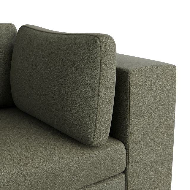 Destin Sutton Green Fabric 2 Piece Modular Sofa