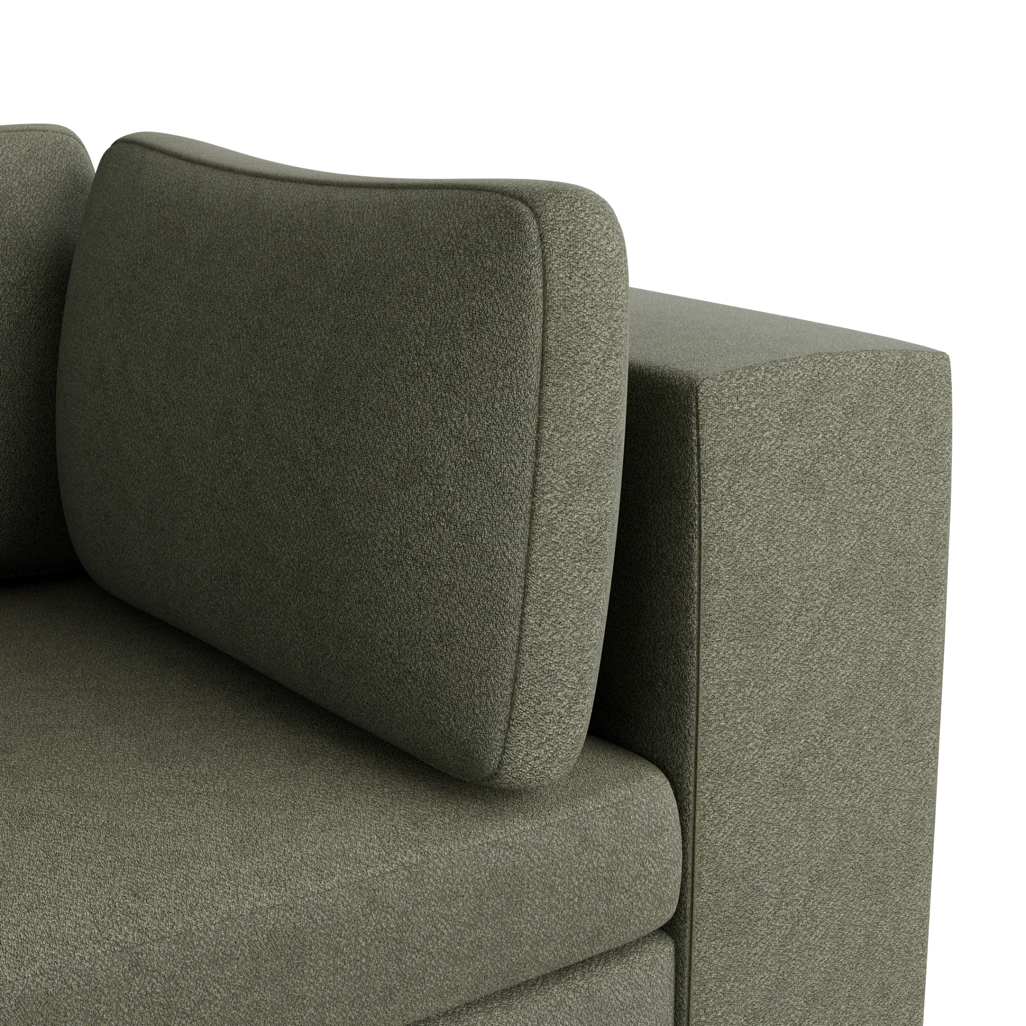 Destin Sutton Green Fabric 2 Piece Modular Sofa