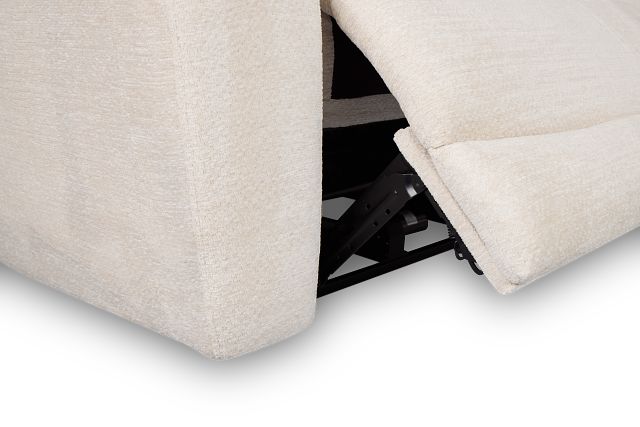 Bennett Light Beige Fabric Medium Triple Power 2-arm Sectional