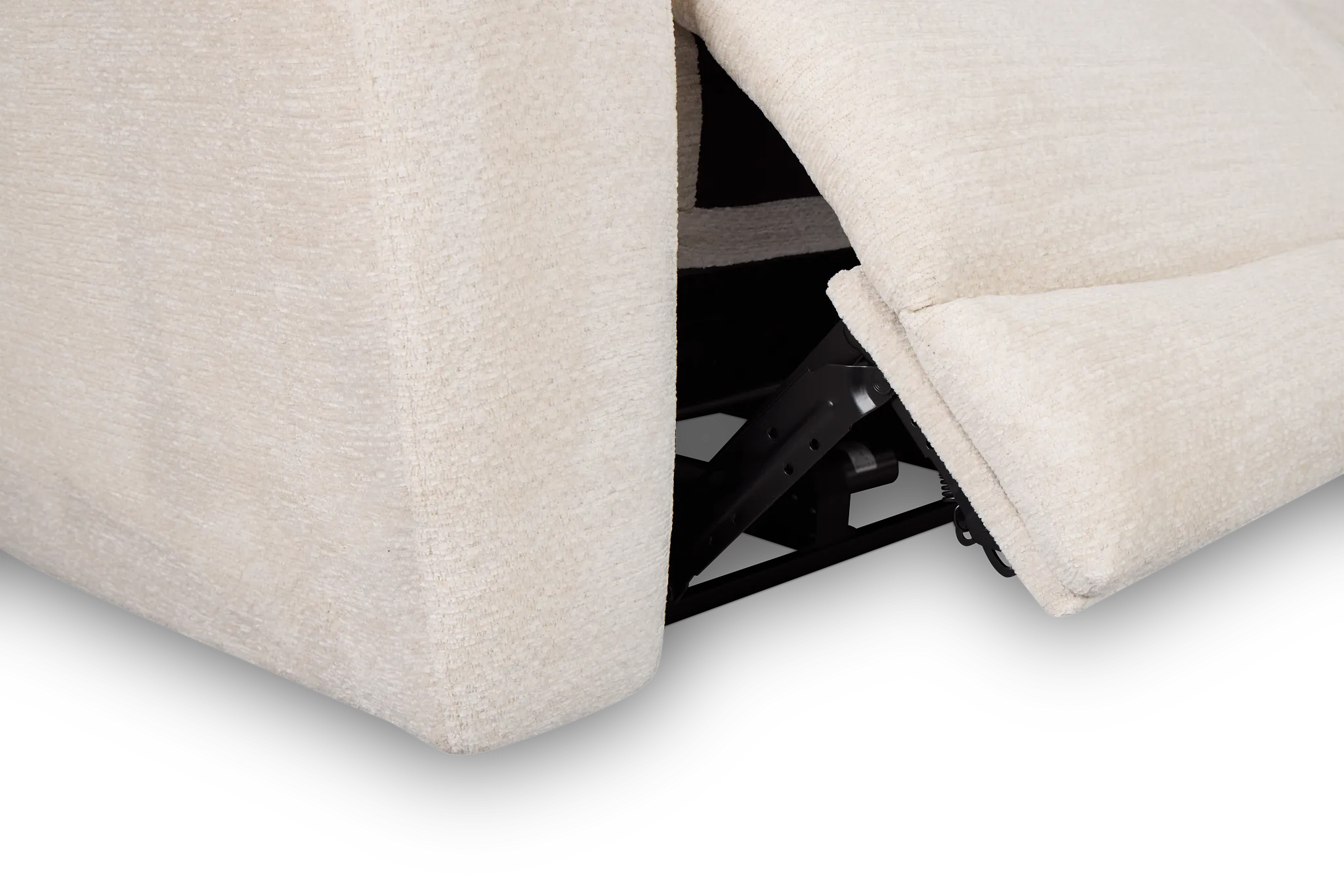 Bennett Light Beige Fabric Medium Triple Power 2-arm Sectional