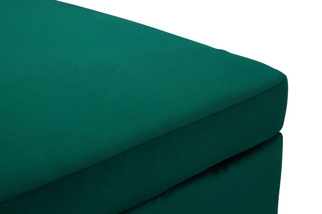 Destin Joya Green Velvet Cocktail Ottoman