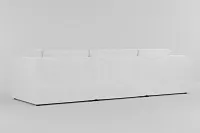 Destin Peyton White Fabric 4-piece Modular Sectional