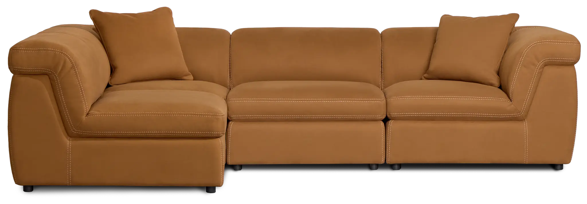 Aria Medium Brown Micro 4-piece Modular Sectional Aria Medium Brown Micro 4-piece Modular Sectional