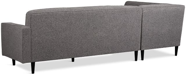 Milo Gray Fabric Small Left Bumper Sectional