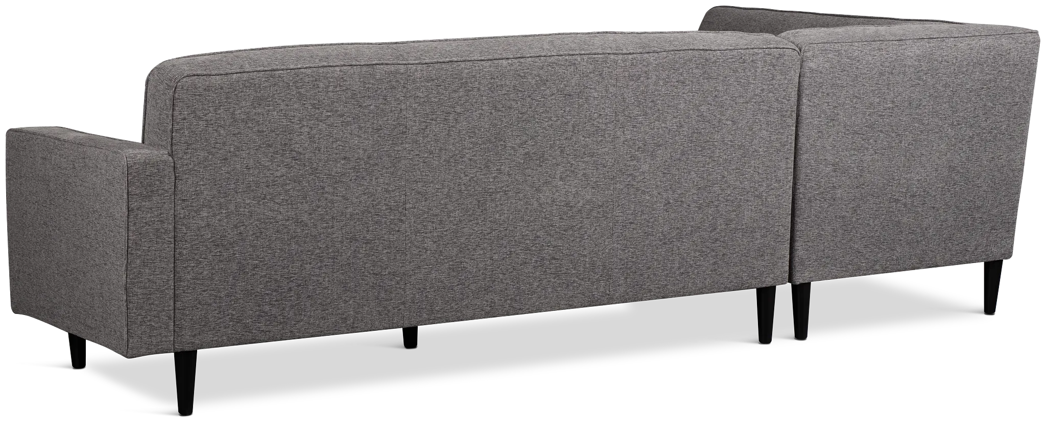 Milo Gray Fabric Small Left Bumper Sectional