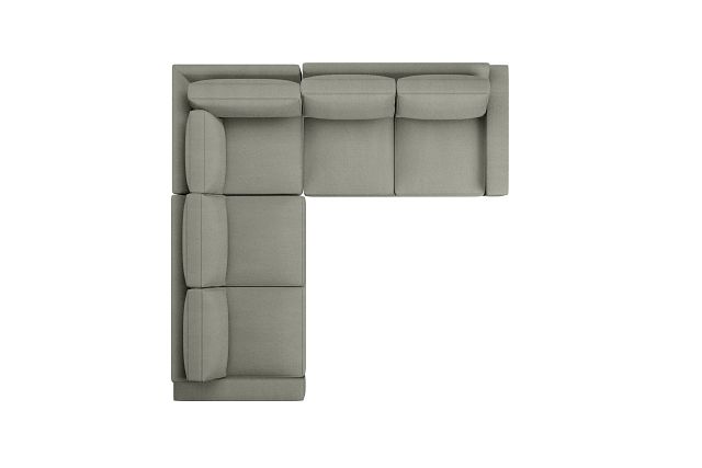 Edgewater Delray Pewter Small Two-arm Sectional