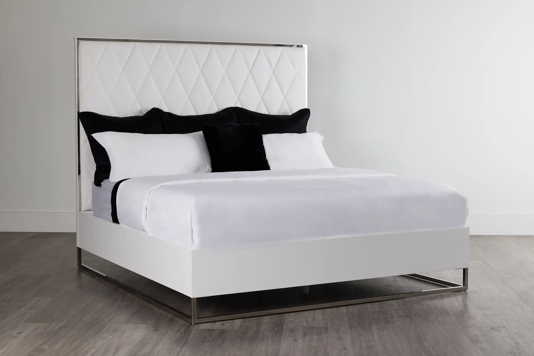 Miami White Uph Platform Bed Miami White Uph Platform Bed