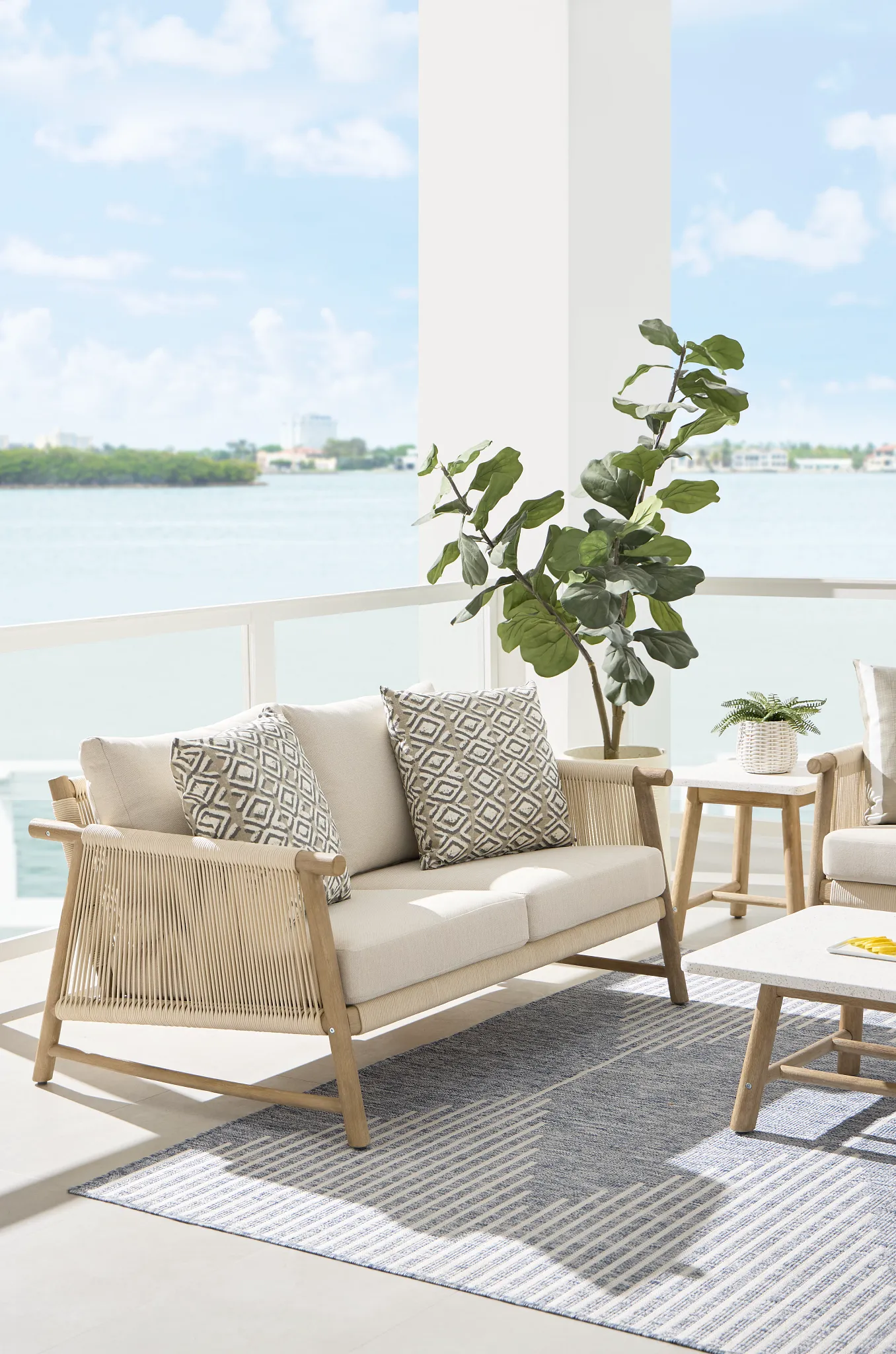 Azure Light Tone Loveseat