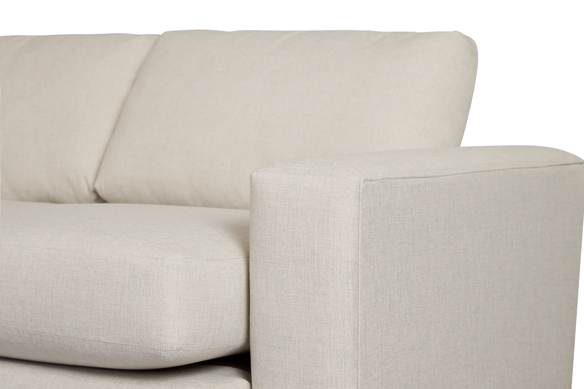 Brantley Light Beige Fabric Small Left Chaise Sectional