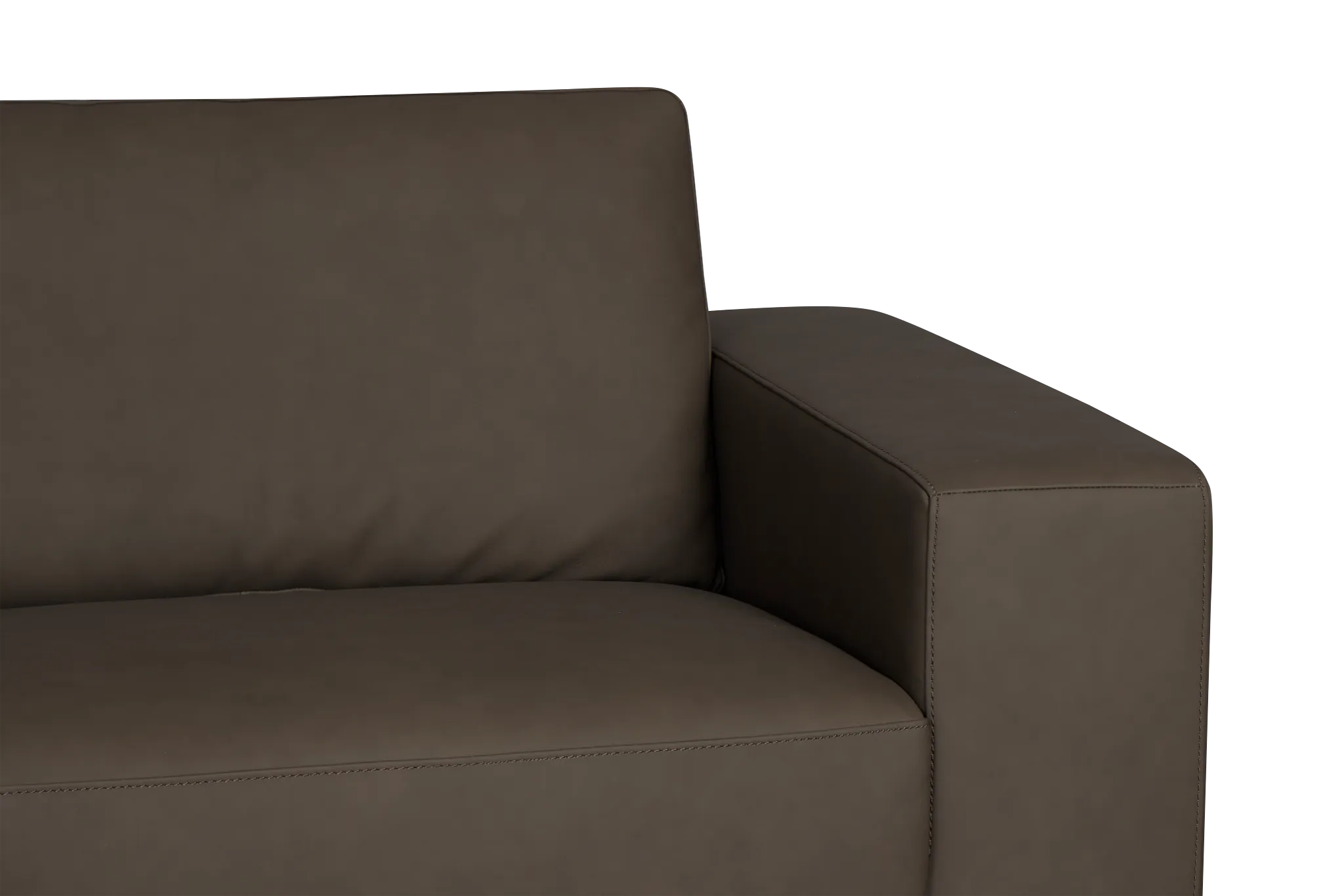 Kellan Dark Gray Leather Left Chaise Sectional