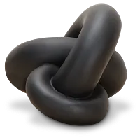 Damla Black Resin Sculpture