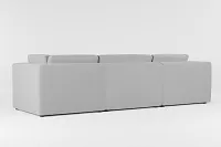 Destin Suave Gray Fabric 4-piece Bumper Sectional