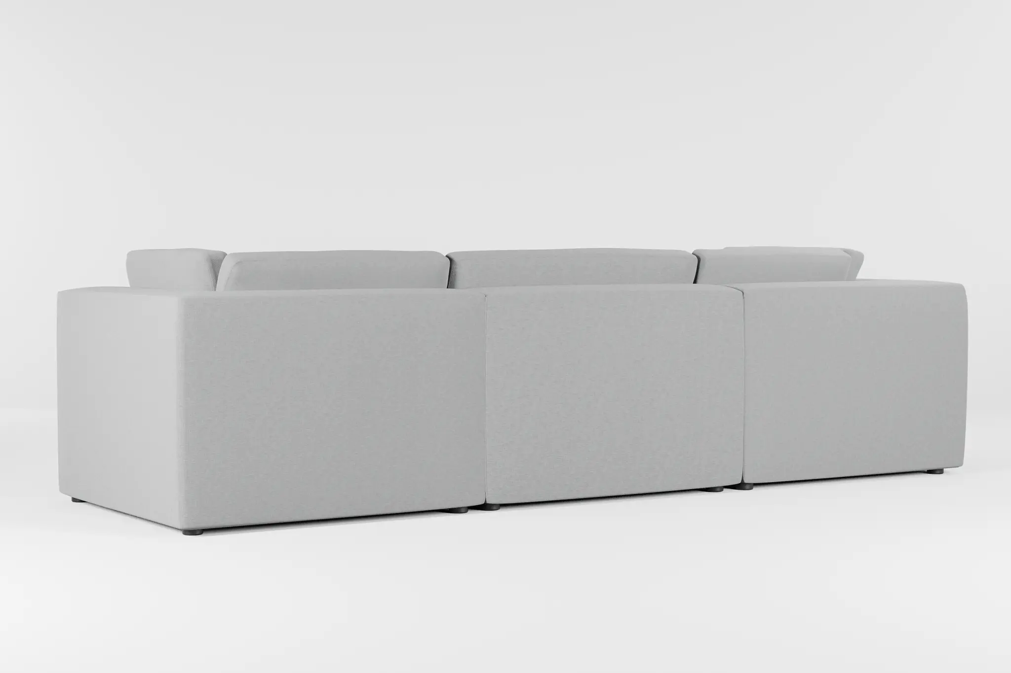 Destin Suave Gray Fabric 4-piece Bumper Sectional Destin Suave Gray Fabric 4-piece Bumper Sectional
