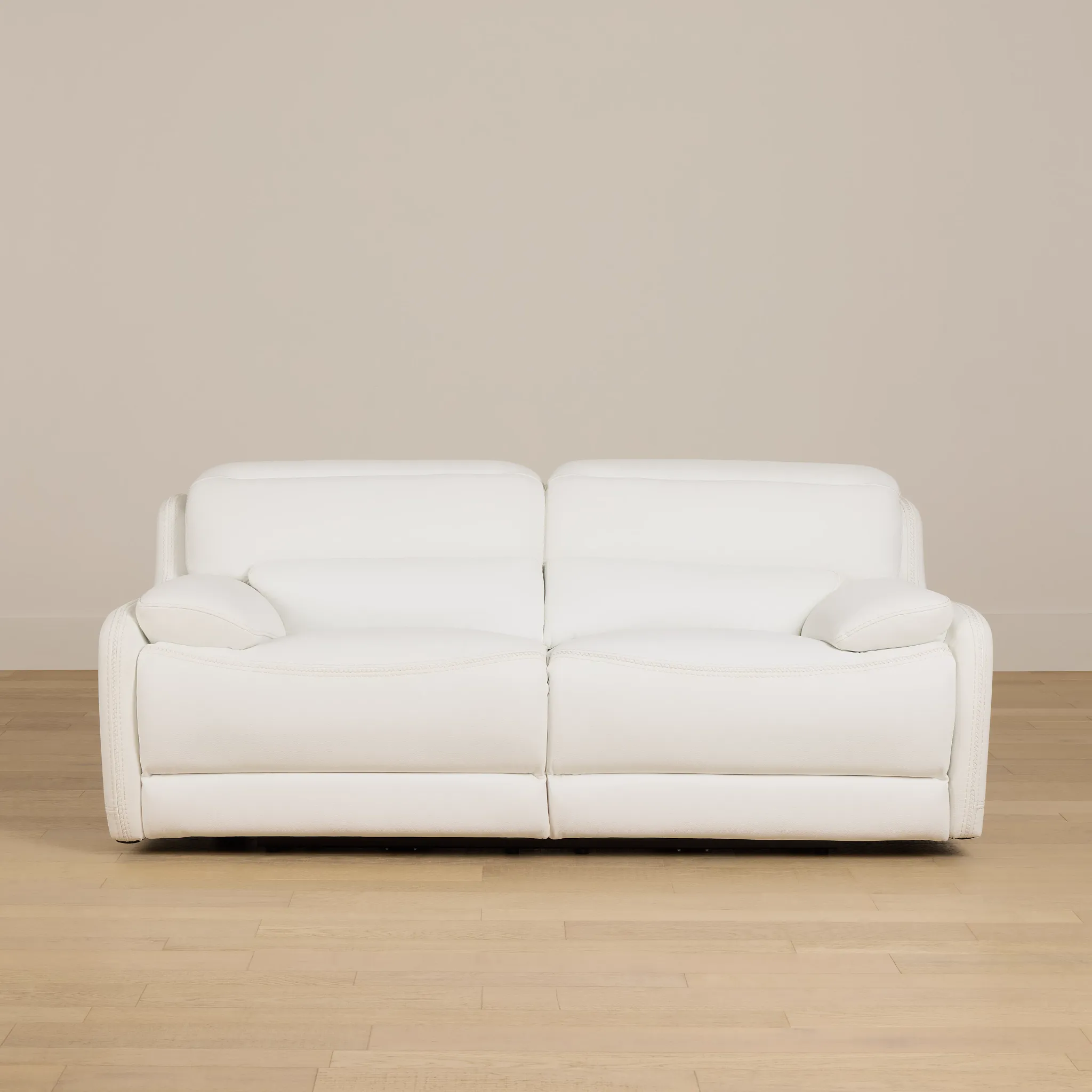 Jett White Micro Power Reclining Loveseat