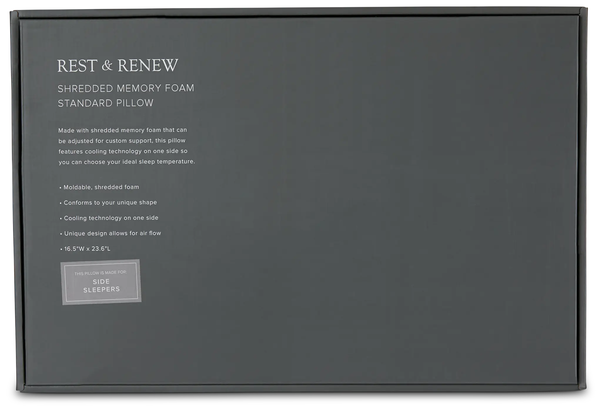 Rest & Renew Shredded Memory Foam Side Sleeper Pillow Rest & Renew Shredded Memory Foam Side Sleeper Pillow