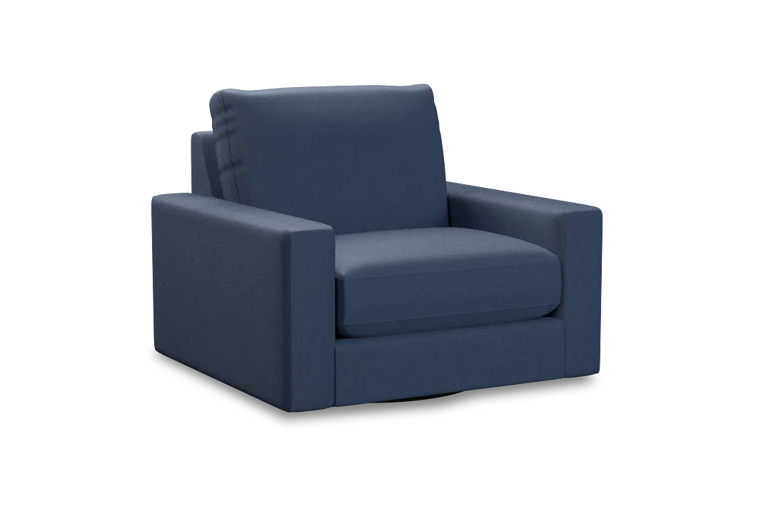 Edgewater Revenue Dark Blue Swivel Chair