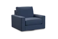Edgewater Revenue Dark Blue Swivel Chair