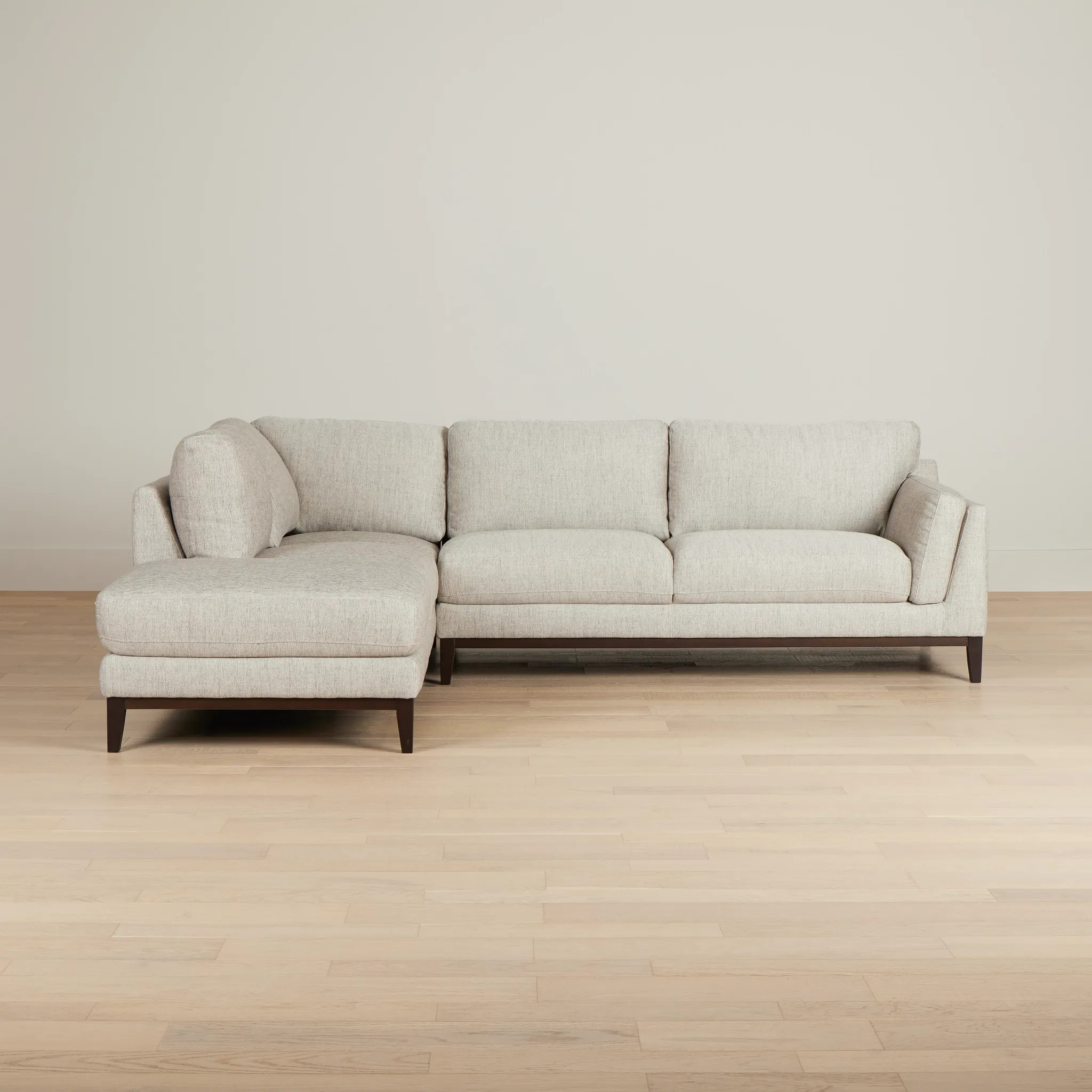 Wesley Gray Fabric Small Left Bumper Sectional