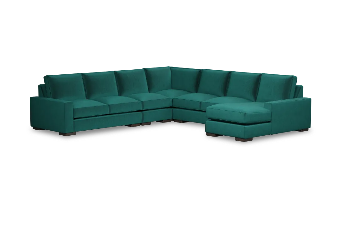 Edgewater Joya Green Large Right Chaise Sectional