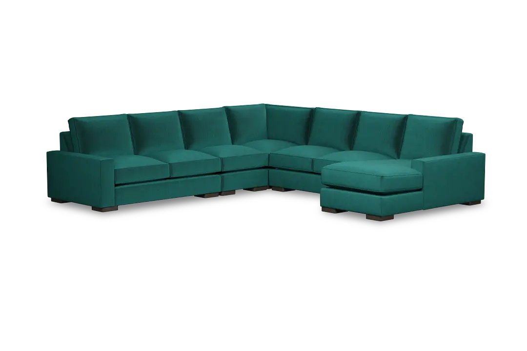 Edgewater Joya Green Large Right Chaise Sectional Edgewater Joya Green Large Right Chaise Sectional