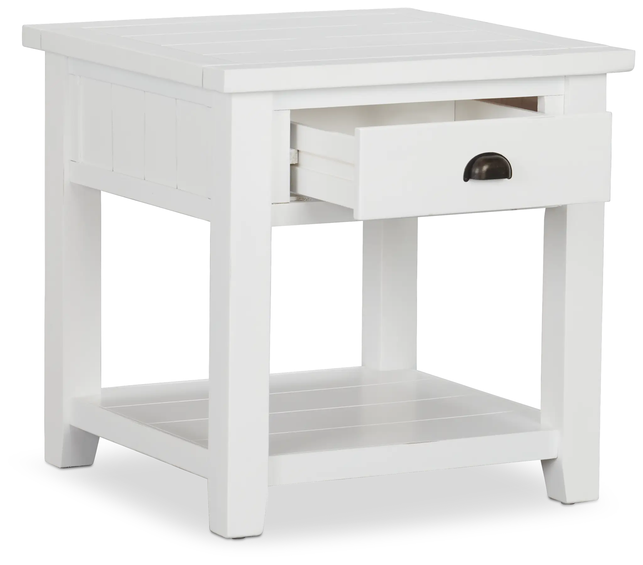 Bismark White Square End Table Bismark White Square End Table