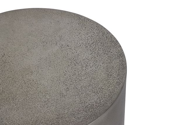 Linea Medium Metal Round Chairside Table (2)