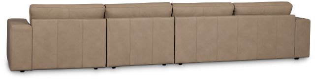 Kellan Taupe Leather Small Right Chaise Sectional