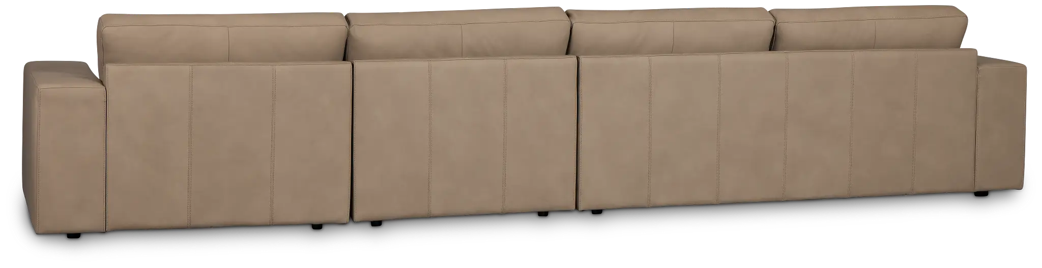 Kellan Taupe Leather Small Right Chaise Sectional Kellan Taupe Leather Small Right Chaise Sectional