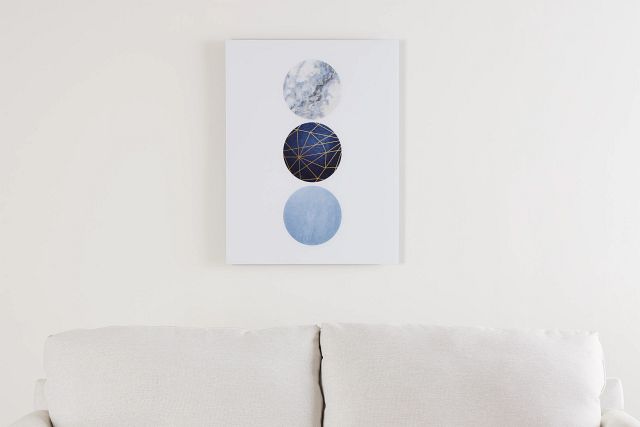 Odeta Dark Blue Acrylic Wall Art