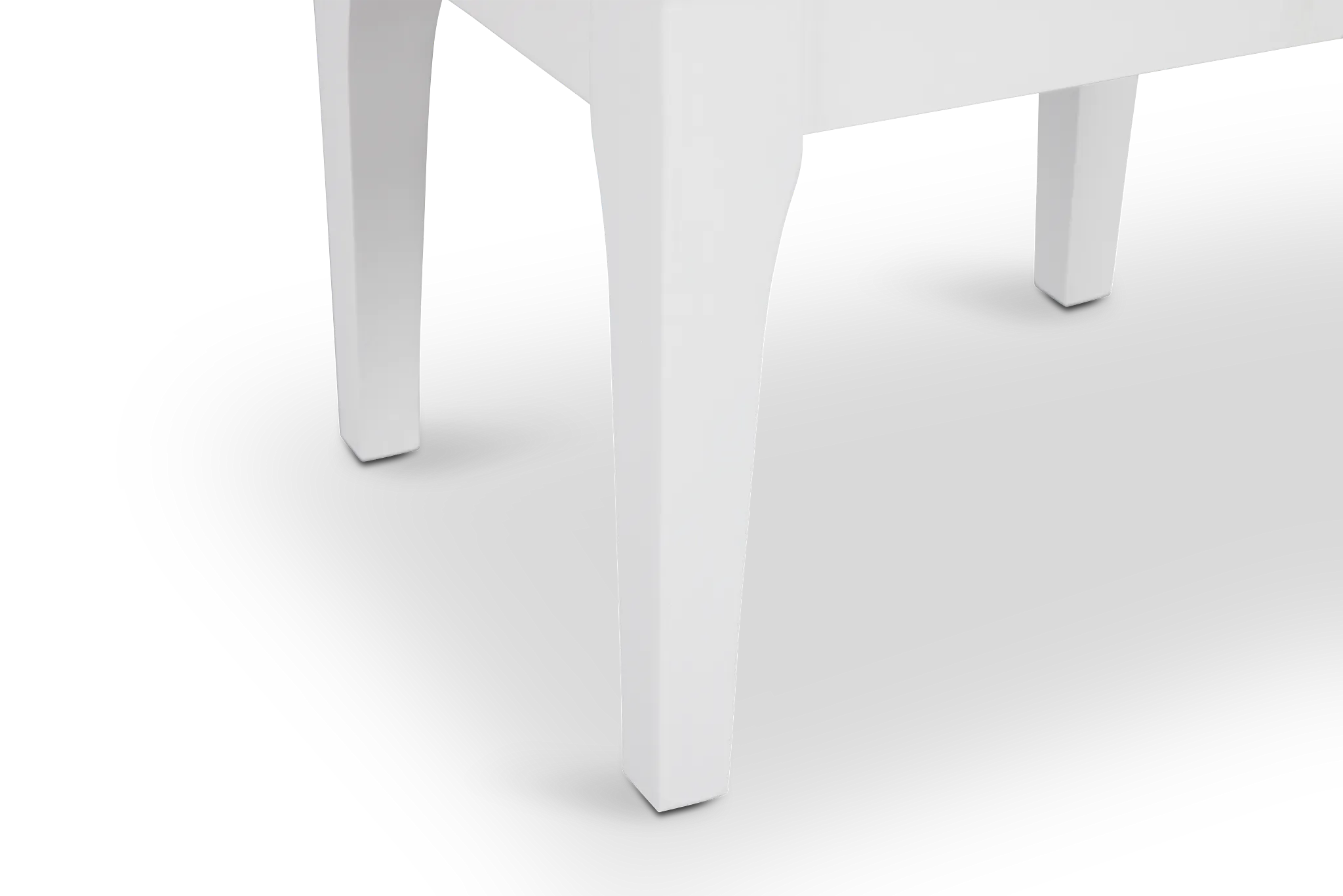 Milan White Vanity Stool