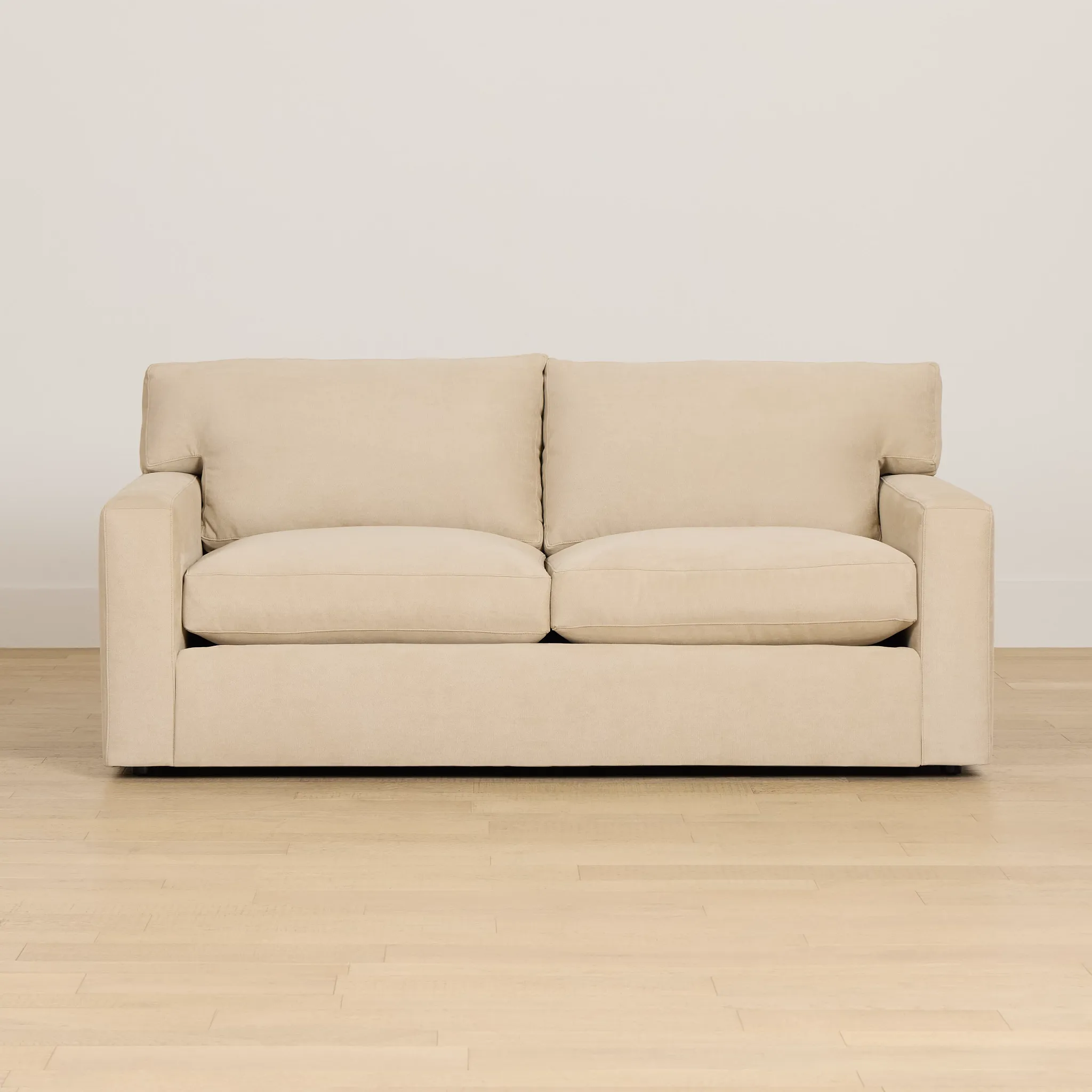 Hudson Beige Fabric Loveseat