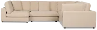 Lounge Light Beige Fabric Medium Left Chaise Sectional