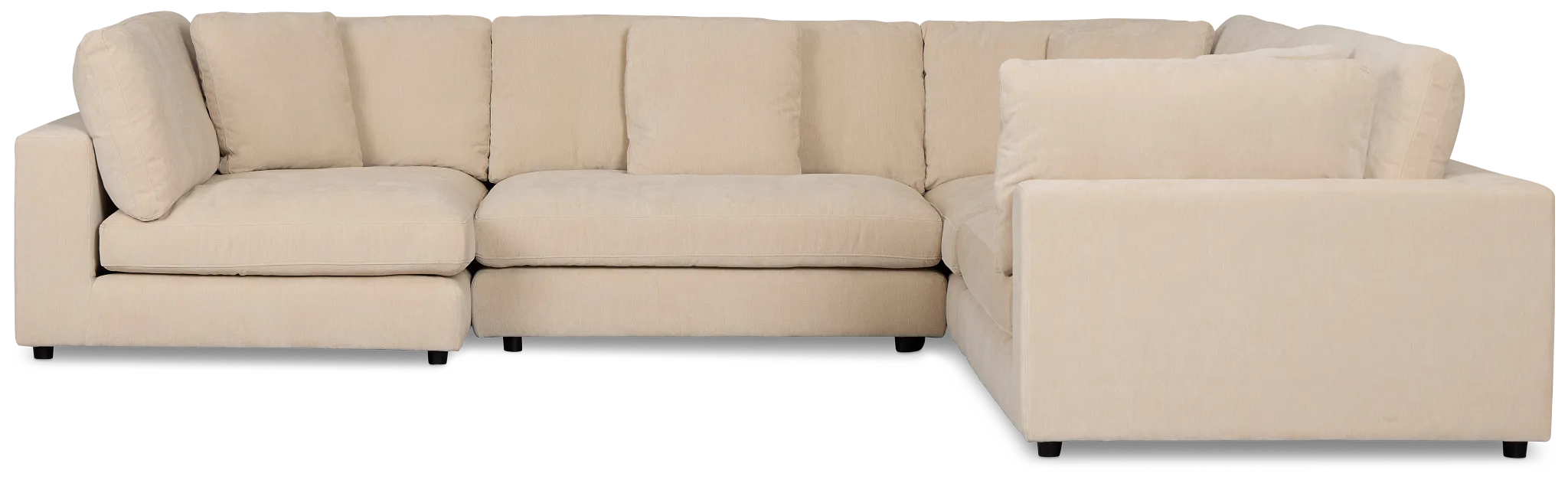 Lounge Light Beige Fabric Medium Left Chaise Sectional