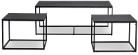 Doren Black Rect Nesting Coffee Table
