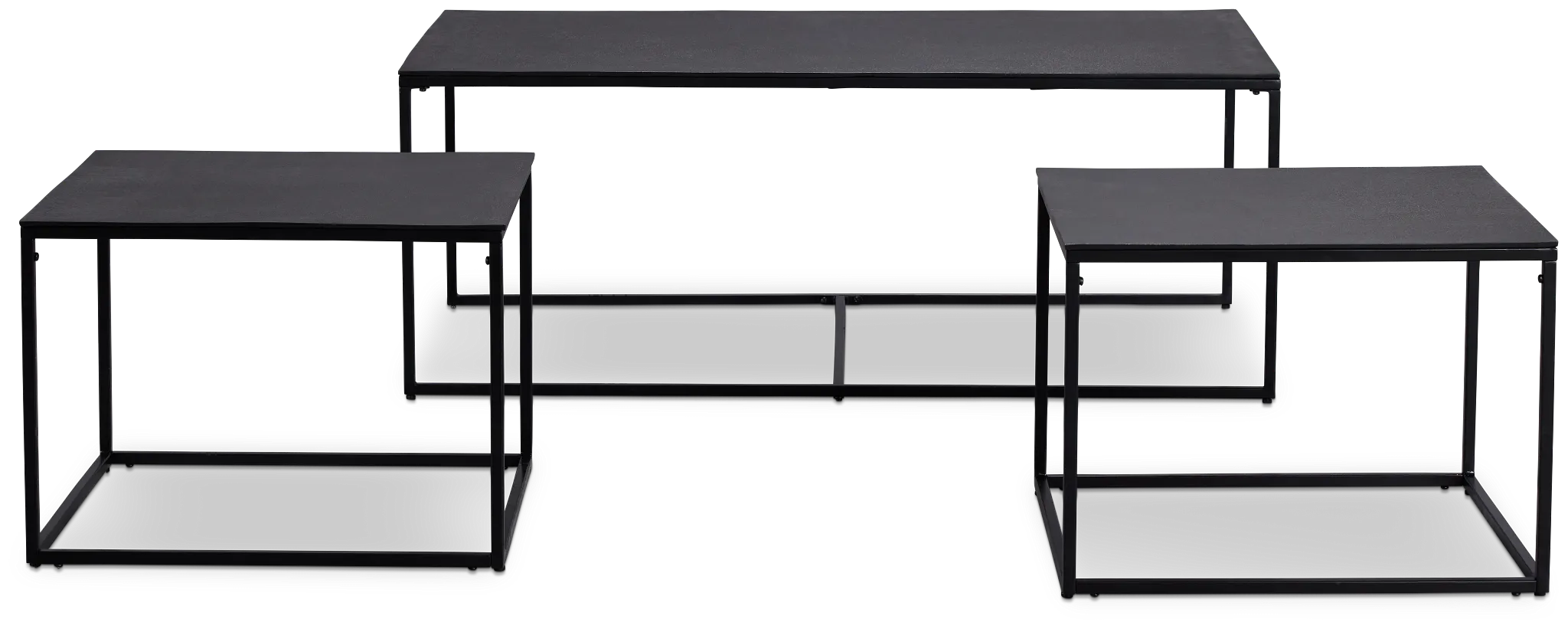 Doren Black Rect Nesting Coffee Table