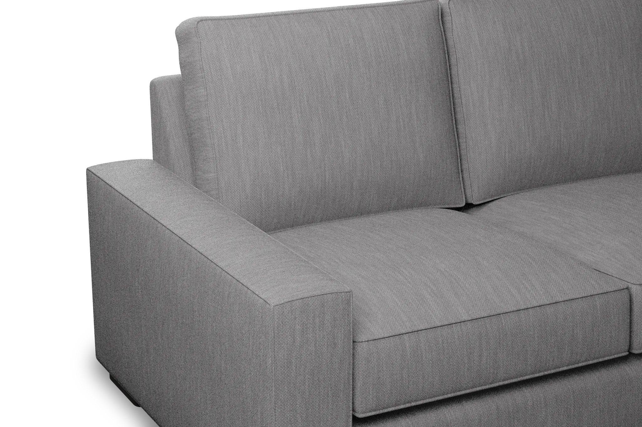 Edgewater Revenue Gray 96" Sofa W/ 3 Cushions