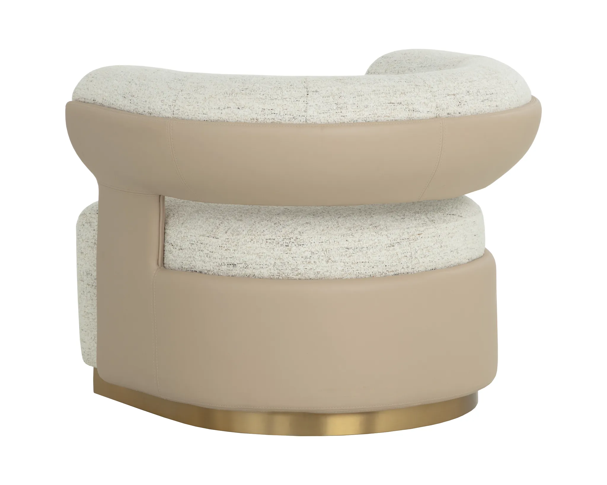 Calista Light Gray Fabric Swivel Accent Chair