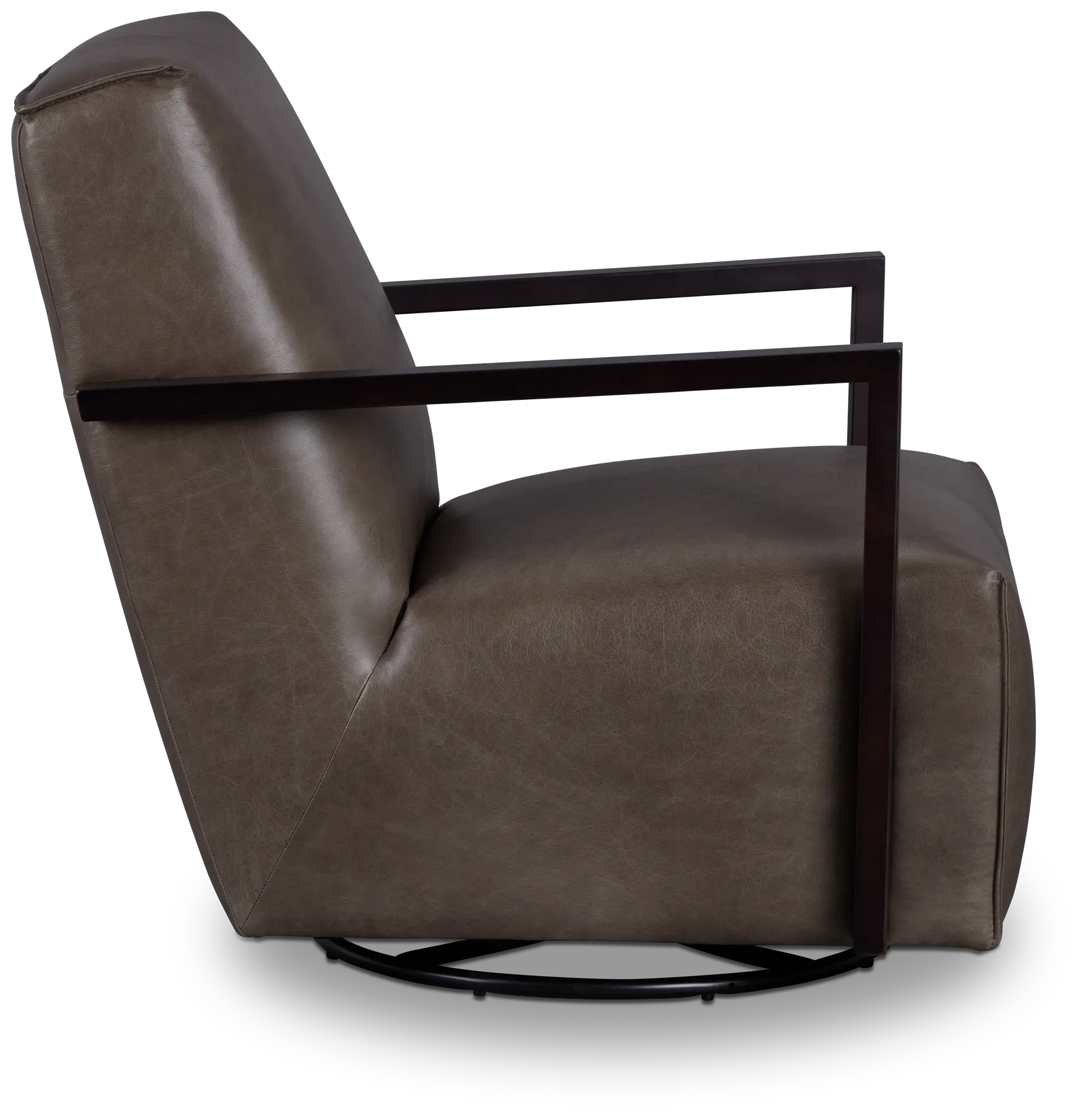 Lucas Dark Gray Leather Swivel Rocker Glider Lucas Dark Gray Leather Swivel Rocker Glider