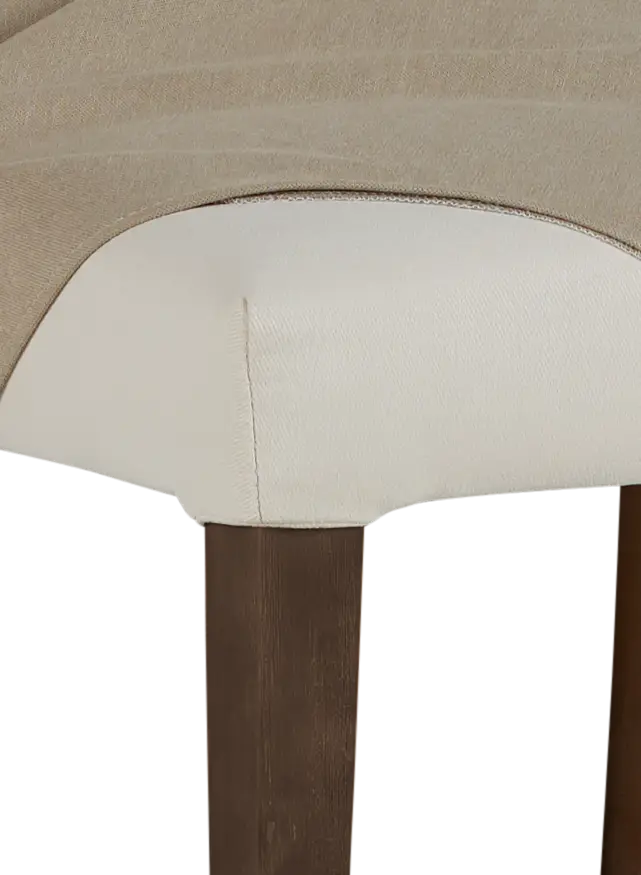 Destination Beige Long Slipcover Chair With Dark-tone Leg Destination Beige Long Slipcover Chair With Dark-tone Leg