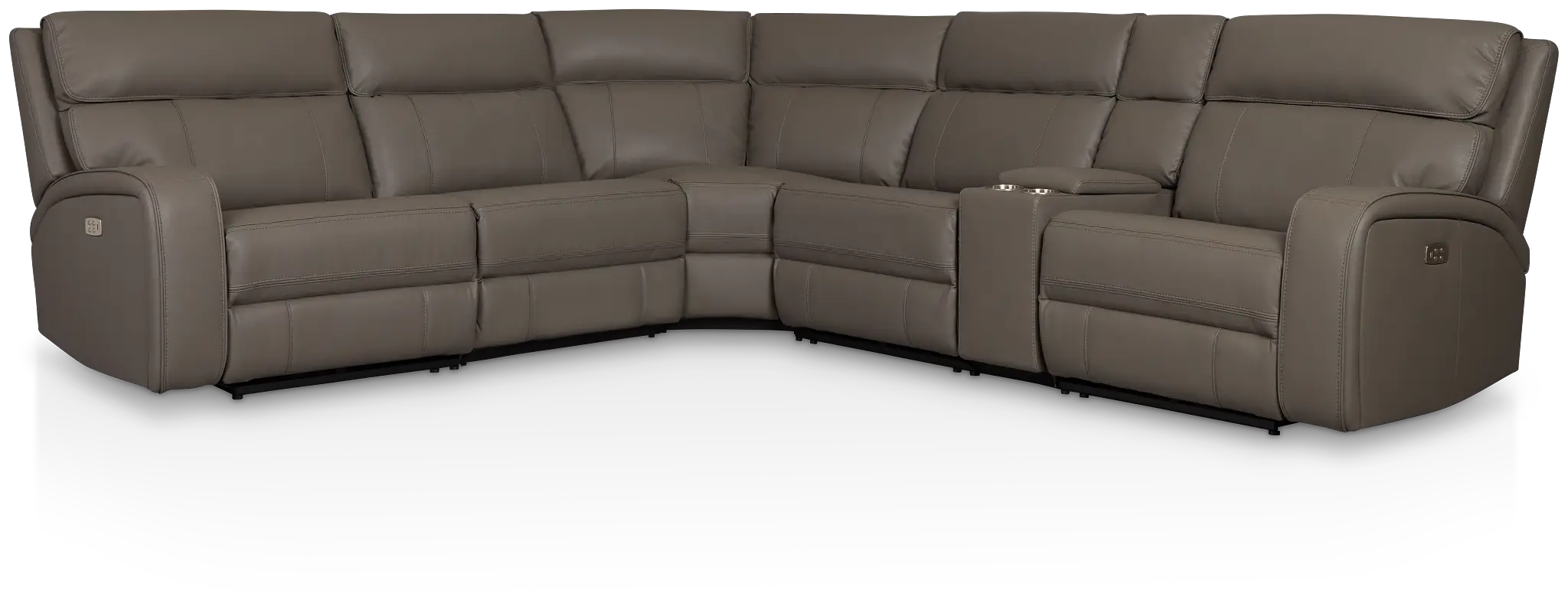 Rhett Gray Micro Small Triple Power Reclining Two-arm Sectional Rhett Gray Micro Small Triple Power Reclining Two-arm Sectional