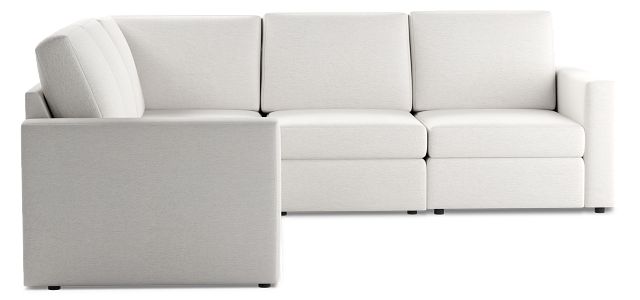 Citymod White Fabric Small Two-arm Sectional