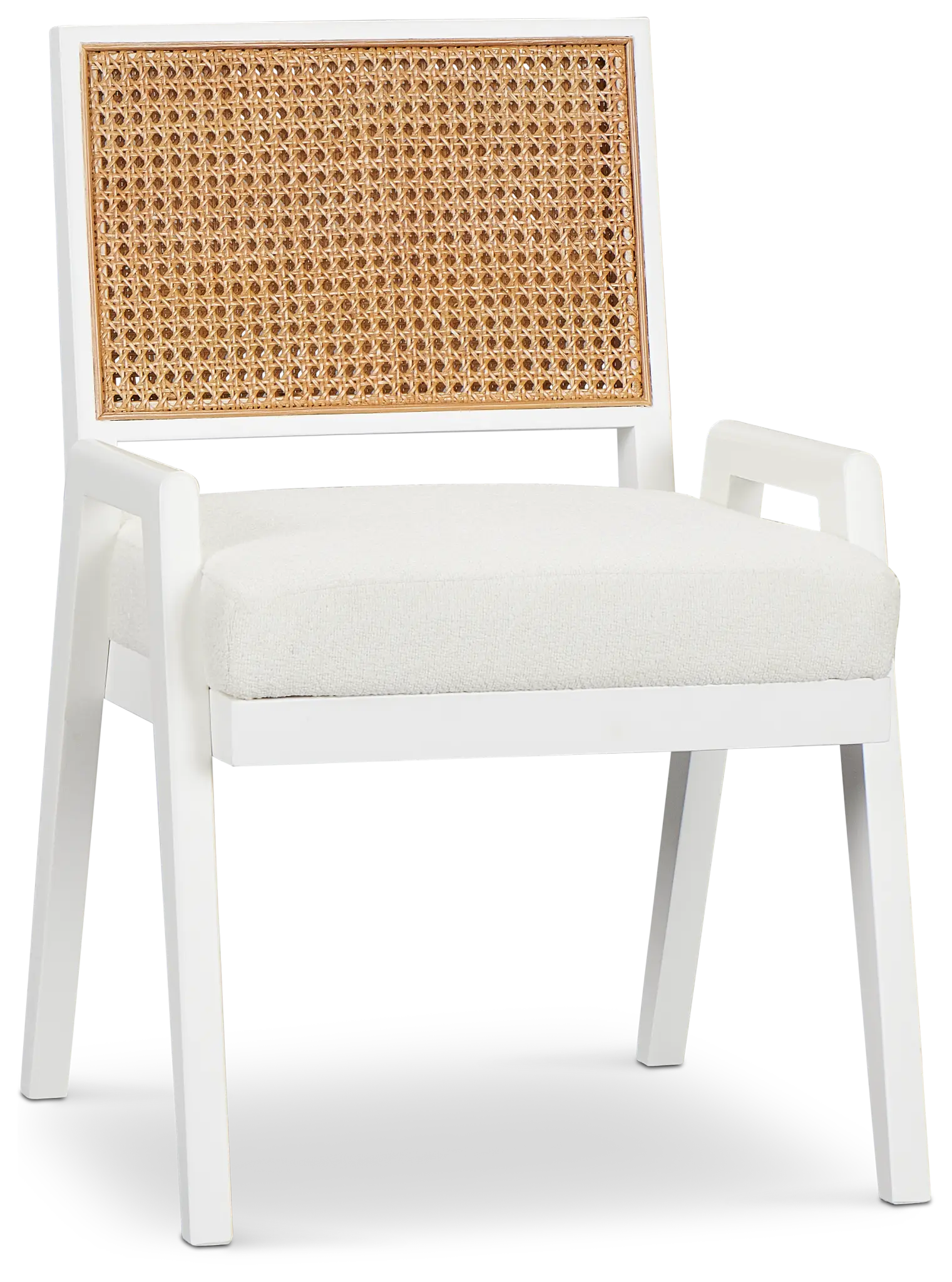Malibu White Woven Upholstered Arm Chair Malibu White Woven Upholstered Arm Chair