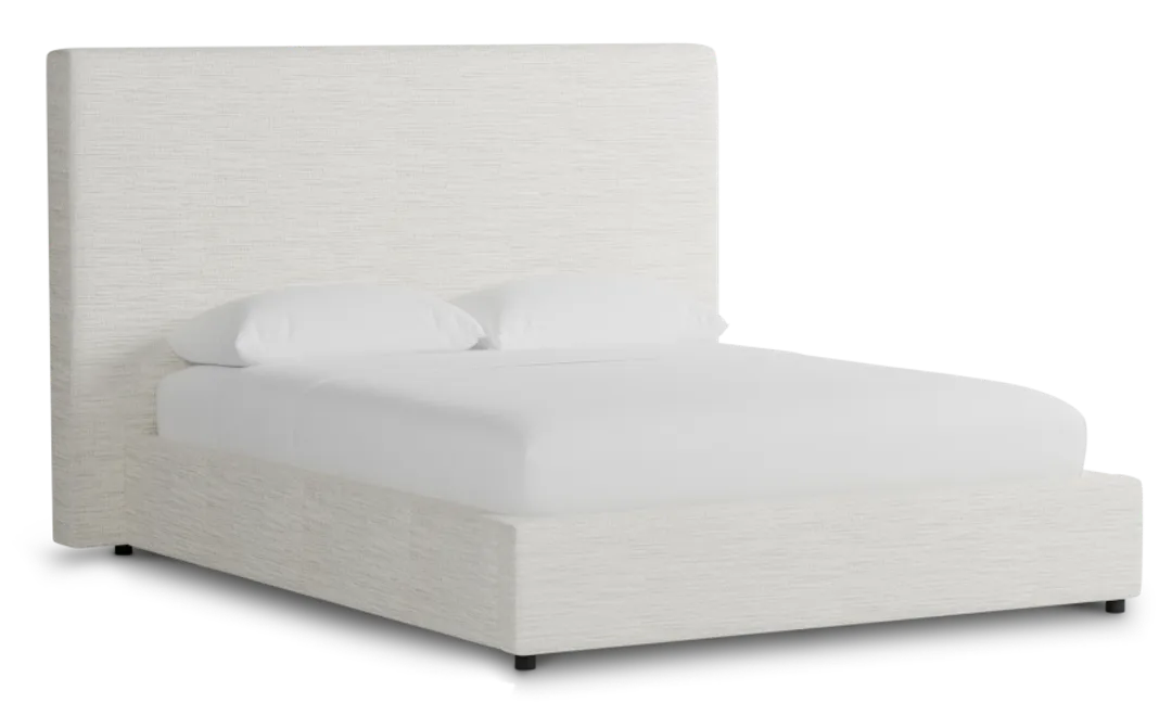 Grayton Maguire Ivory 54" Upholstered Platform Bed