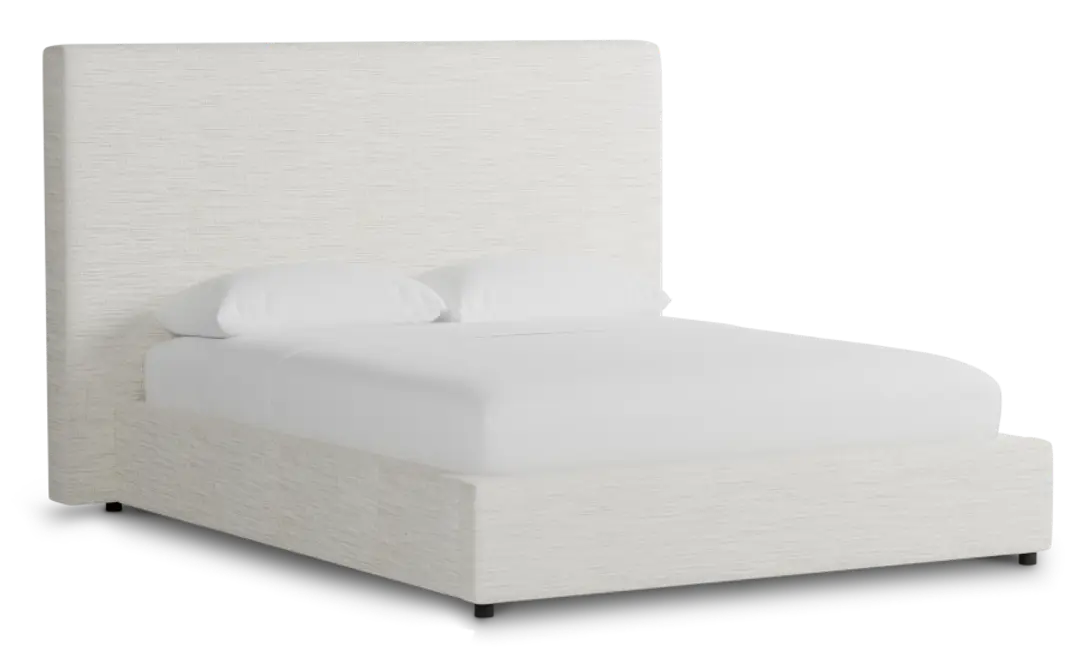 Grayton Maguire Ivory 54" Upholstered Platform Bed Grayton Maguire Ivory 54" Upholstered Platform Bed