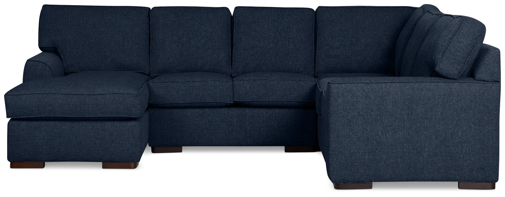 Sinclair Dark Blue Fabric Medium Left Chaise Sectional