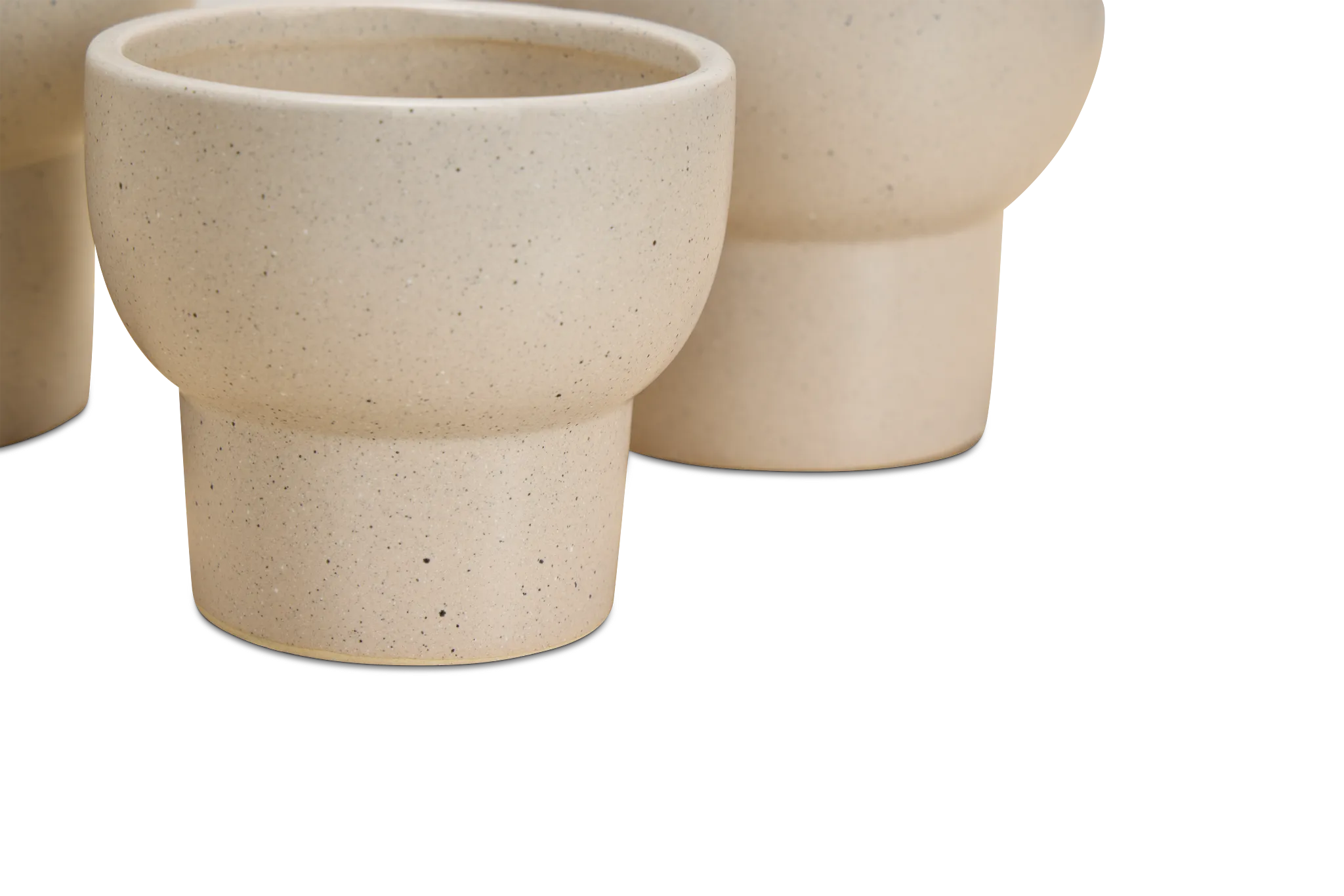 Arista Light Brown Set Of 3 Planter
