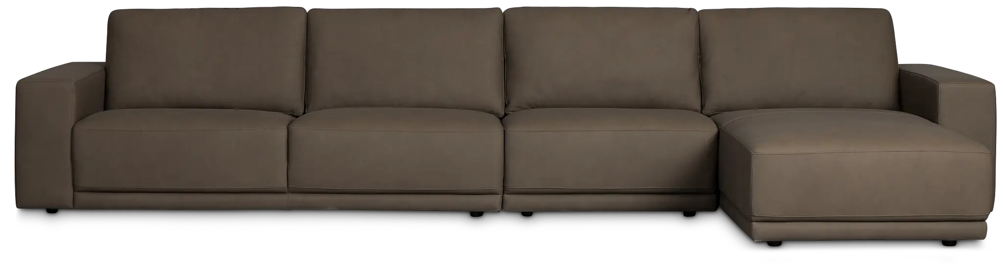 Kellan Dark Gray Leather Small Right Chaise Sectional Kellan Dark Gray Leather Small Right Chaise Sectional